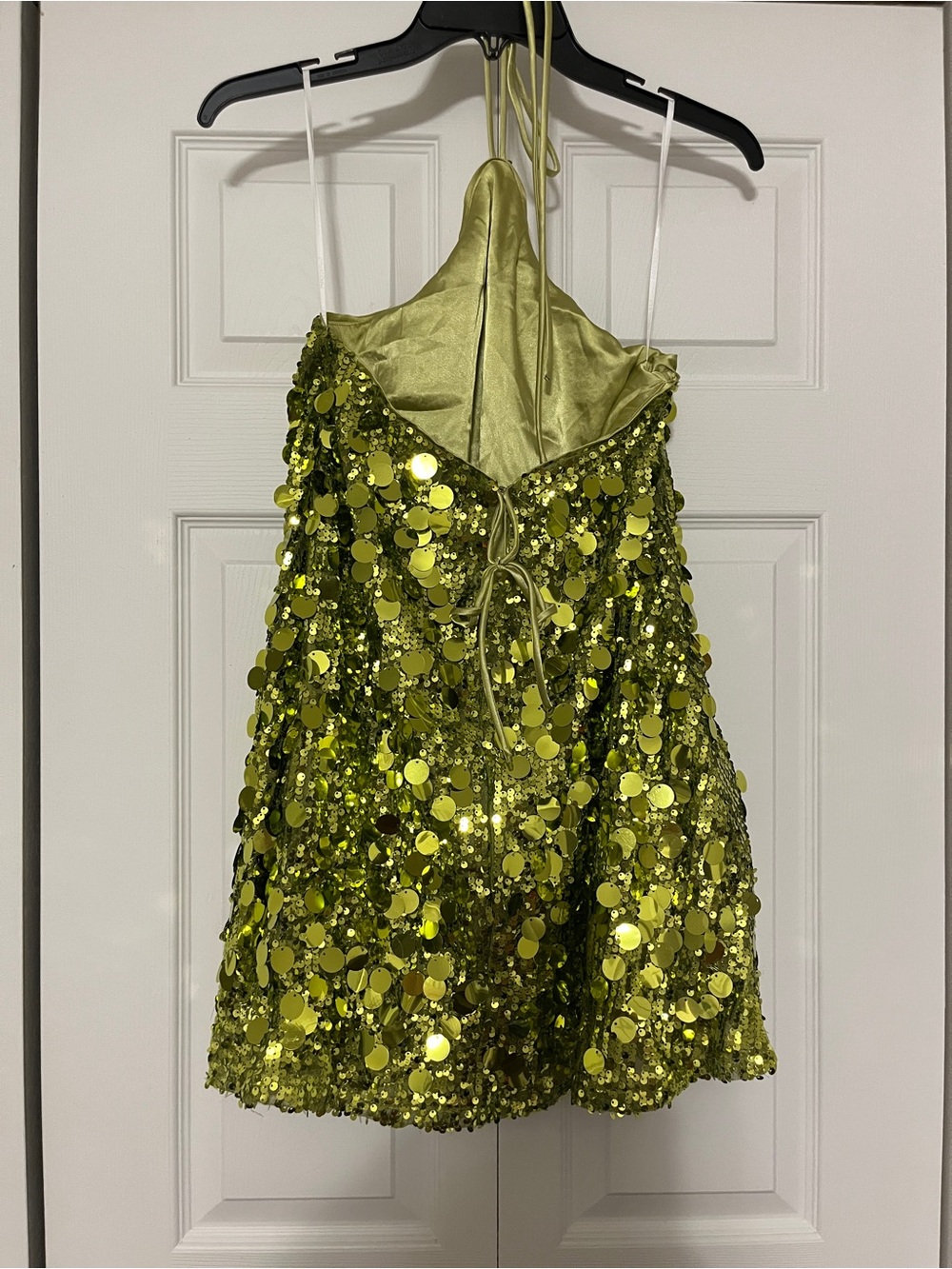 Fluorescents Halter Mini Dress Green - Picture 5 of 7